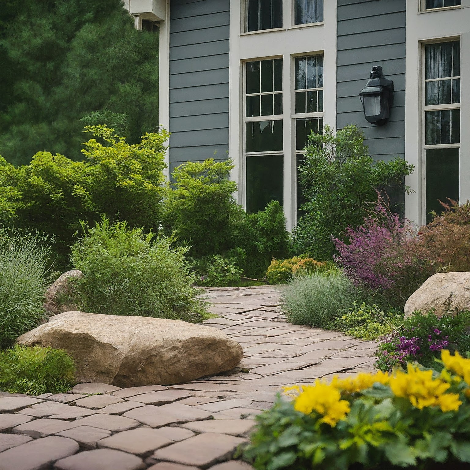Clarks Reno Landscaping Designs for Small Yards Slate Walkway