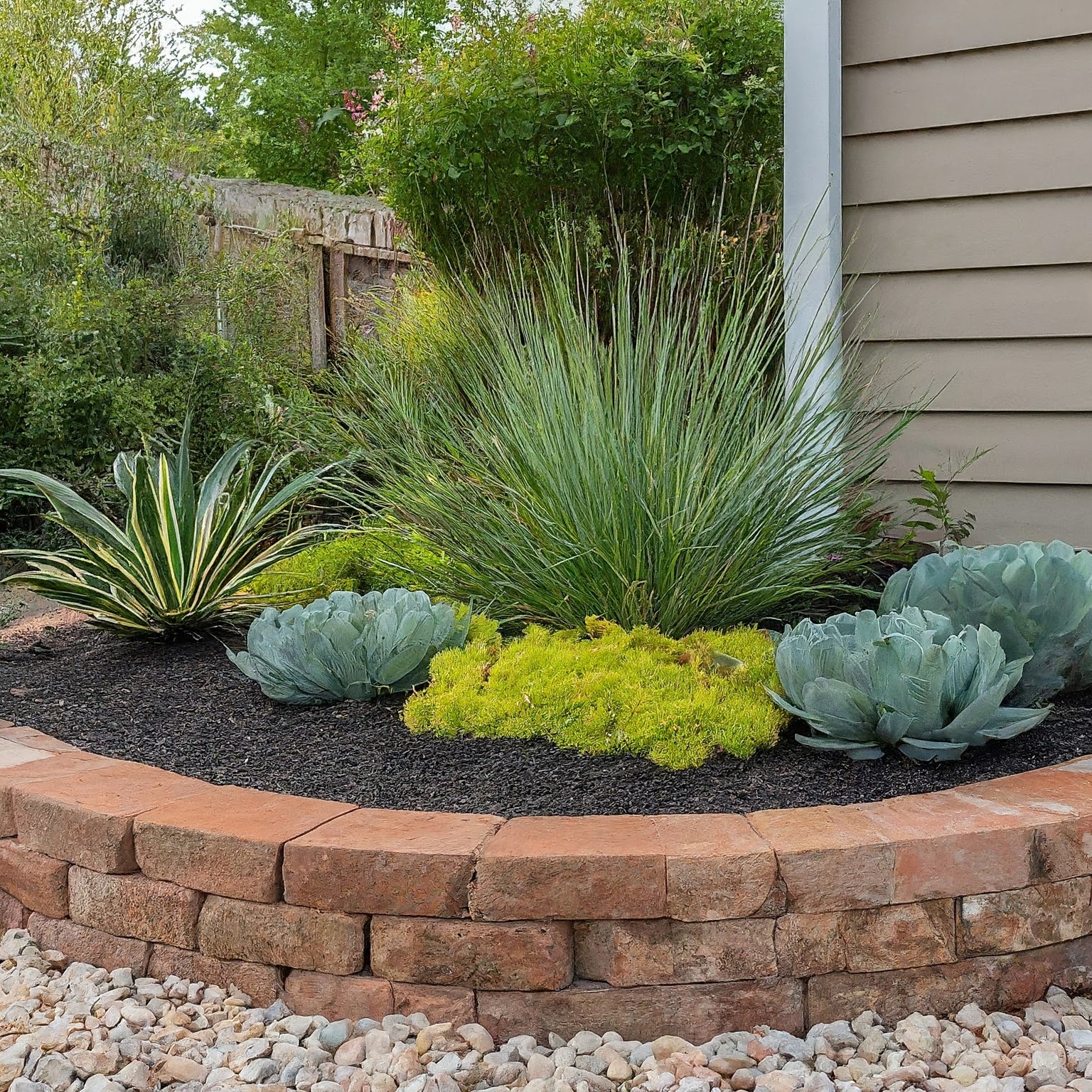 Clarks Landscaping Service Reno Landscapers Stone Brick Planter